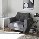 生活雑貨 脚を伸ばしてゆったり寝れるソファーベッド 3つ折りコンパクトタイプ (1P 脚付き, グレー)