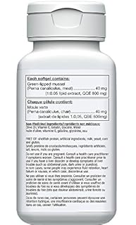 OmegaXL Joint Support Supplement - Natural Muscle Support, Green Lipped Mussel Oil, Soft Gel Pills, Drug-Free, 120 Count