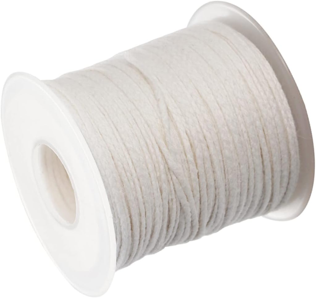 OSALADI 30M Cotton Candle Wick Spool for Candle Making Braided Wicks Smokeless for DIY Crafting for Makers