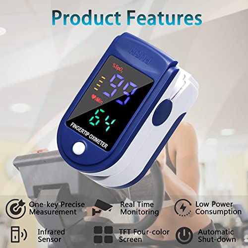 Pulse Oximeter Sports And Aviation Finger-Unit Spot Check ,Blood Oxygen Saturation Monitor, Portable Digital Reading Led Display #TOP4