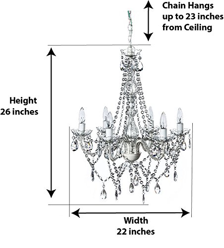 Image of The Original Gypsy 6-Light Flush Mount Crystal Chandelier, White