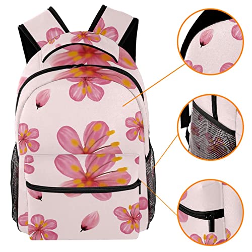 Bolsos de hombro tipo mochilas ligeras para camping y excursiones con estampado de flores 3
