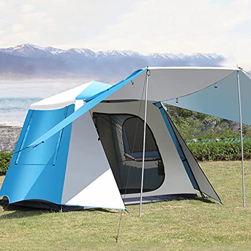 Tente pop-up 4-6 personnes automatique pour camping en famille avec porche