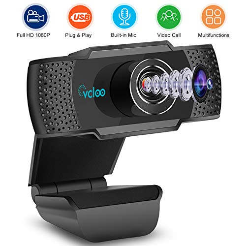 HD Webcam 1080P with Mic PC Laptop Desktop USB Webcams, Pro Streaming Computer
