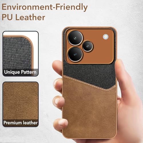 Image of Jkobi Back Cover Case for Realme P4 (Dual PU Leather Stitch | Professional Minimalist | Soft and Flexible)