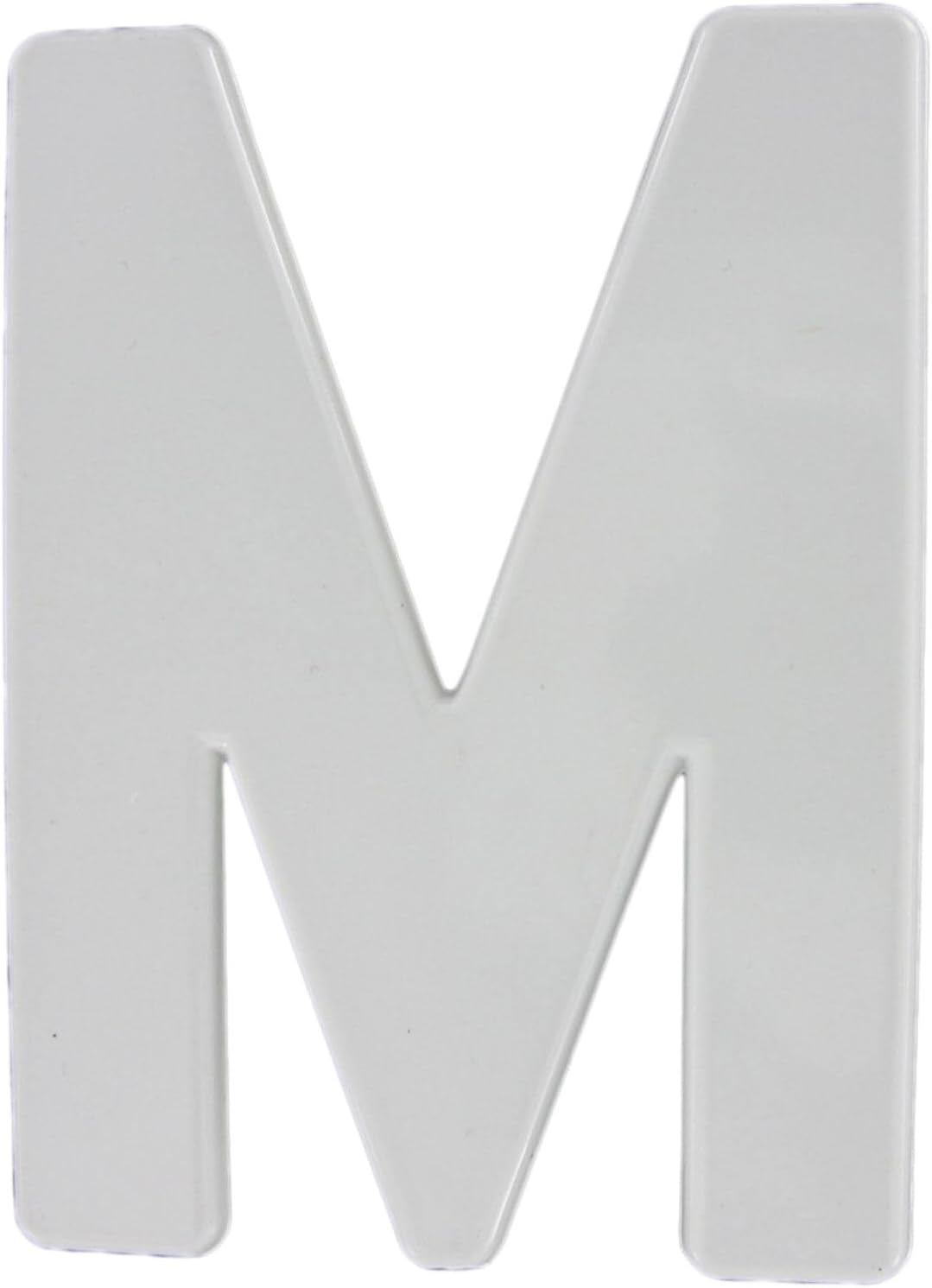 Big Large Plastic Initial Letter "M" Pin - White 3" Fashion Details for Ties Trendy Accessories Stylish Additions