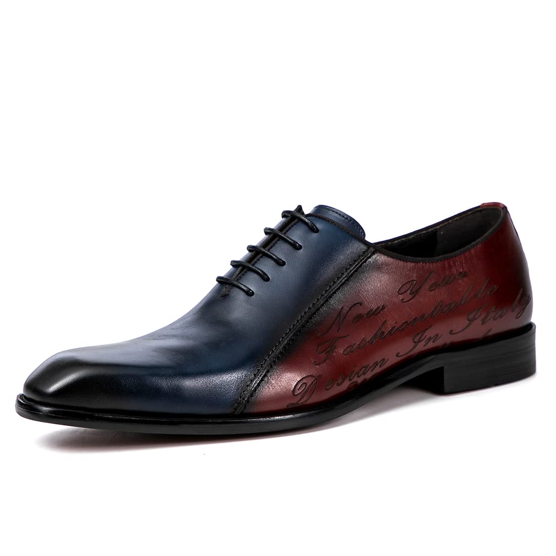 Scarpe Formali in Pelle Fatte a Mano da Uomo Oxfords Basse Stringate Scarpe Eleganti per Matrimoni Feste e Affari