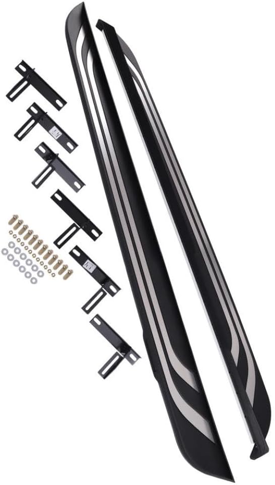 Black Running Board Side Step Compatible with 2019+ Non Slip Bars