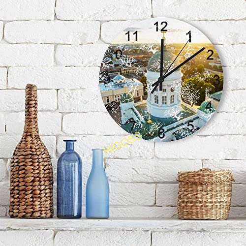 Horloge murale de décoration rustique Helsinki ronde de 38cm - 4