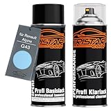 TRISTARcolor Peinture voiture Kit bombes de peinture pour Renault/Alpine G43 Bleu British Gas Peinture de base vernis clair aérosol 400 ml