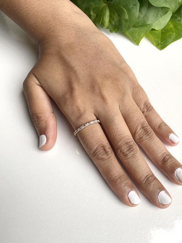 2 mm Wide Amethyst & White Diamond Full Eternity Ring For Women, 14k Rose Gold Finish Amethyst Anniversary Wedding Band, Ladies Alternate Diamond Ring4