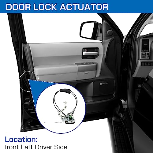 Image of Door Lock Latch Assembly Strong and Durable Front Left Lock Assembly Compatible with Toyota Sequoia 2001-2007 and Tundra Double CAB 2005-2006, Driver Side Replacement for #69304-0C010