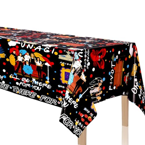 3PACK iFriends Party Supplies Tablecloth-Disposable Black Plastic...