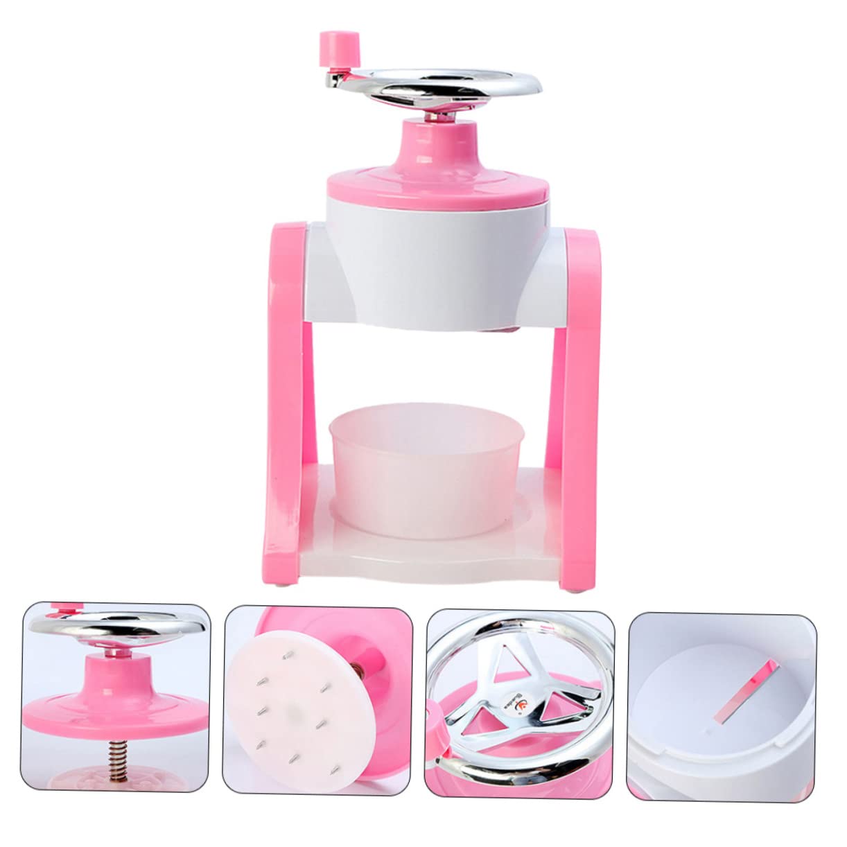 Uonlytech 1pc Manual Hand Operated Household Ice Shaver Cutter Compact Design for Drinks and Cocktails
