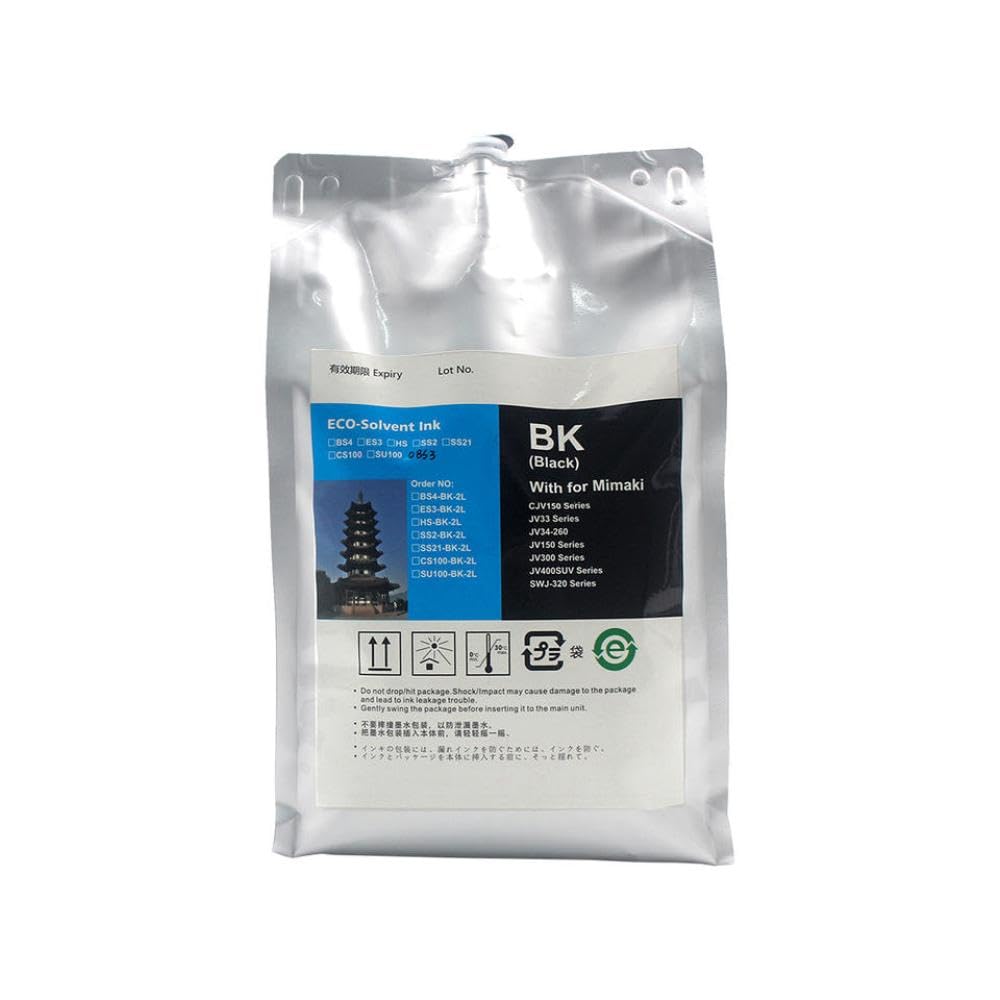 Tinta Mimaki CJV150-130 bolsa 2L negra para evitar cortes inyector 2