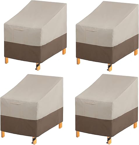 Miniatura 9 de PHI VILLA Fundas para sillas Adirondack de patio, funda para muebles de exterior, impermeable y resistente, funda para silla de descanso para