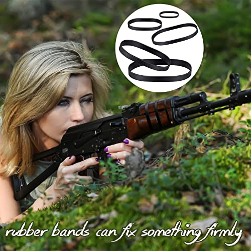 Black Rubber Bands Heavy Duty Rubber Bands Tactical Thick Rubber Band Wide Strong Rubber Bands Assorted Size For Hiking Backpacking Survival Industrial Supplies (170, 1.4 In, 2 In, 3 In, 4 In) #TOP4