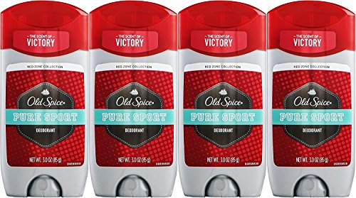 Old Spice Red Zone Collection Men's Deodorant, Pure Sport Scent, 3 Oz (Pack of 4)