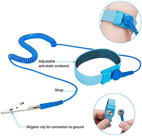 Soldering Mat,Insulation Silicone Welding Pad Repair Work Kit with Anti-Static Wrist,932°F Heat Resistant Silicone Work Pad for Soldering Iron,Phone and Computer Repair, 13.8X 9.8Inch