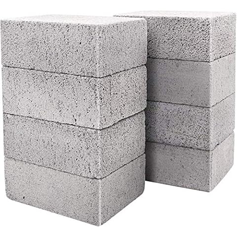 HATOKU 8 Pack Grill Cleaning Brick, Heavy Duty Pumice Stone for Cleaning. Commercial Grade Bricks Cleaner Tool Cleans Frying Pans or Grills Without Abrasives, Grill Bricks for BBQ Racks and Cookers Cover