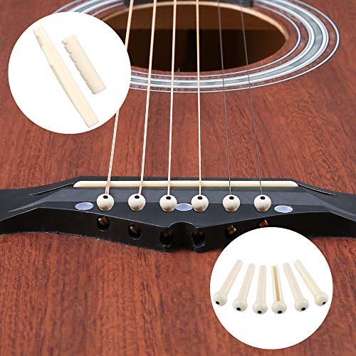 Auihiay 58 Pcs Guitar Accessories Kit Including Guitar Strings, Picks, Capo, Thumb Finger Picks, String Winder, Bridge Pins, Pin Puller, Pick Holder, Finger Protect #TOP3