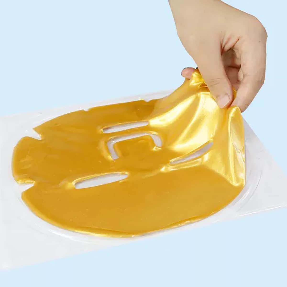 Collagen Facial Masks (10-Pc) - Vegan Gold Facial Mask - Anti Aging,Puffiness, Moisturizing, Deep Tissue Rejuvenation and Hydrates Skin - Image 3