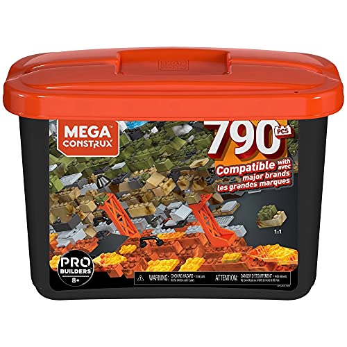 Caixa Pro Blocos de Montar, 790 peças, Mega Construx, Mattel