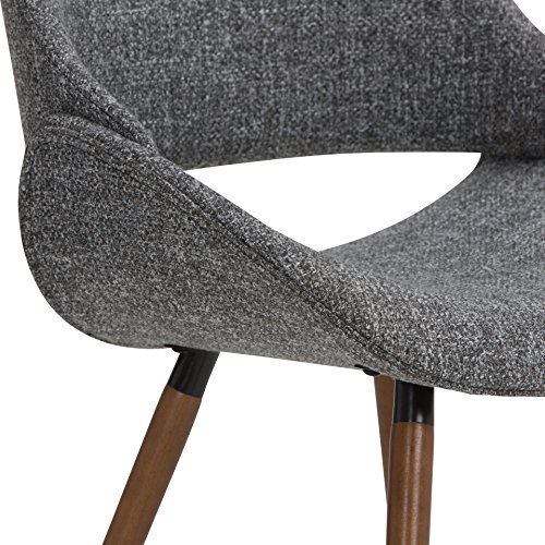 Simplihome Malden 18 Inch Mid Century Modern Bentwood Dining Chair In Grey Woven Fabric, For The Dining Room #TOP4