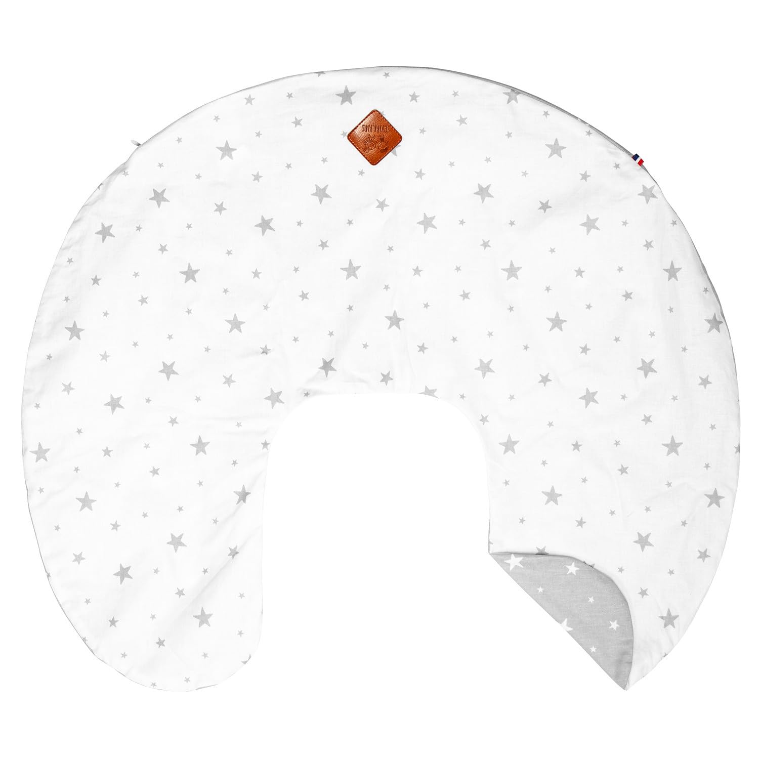 Housse coussin allaitement 120x25 contre les régurgitations de bébé Sevira Kids Stella amovible