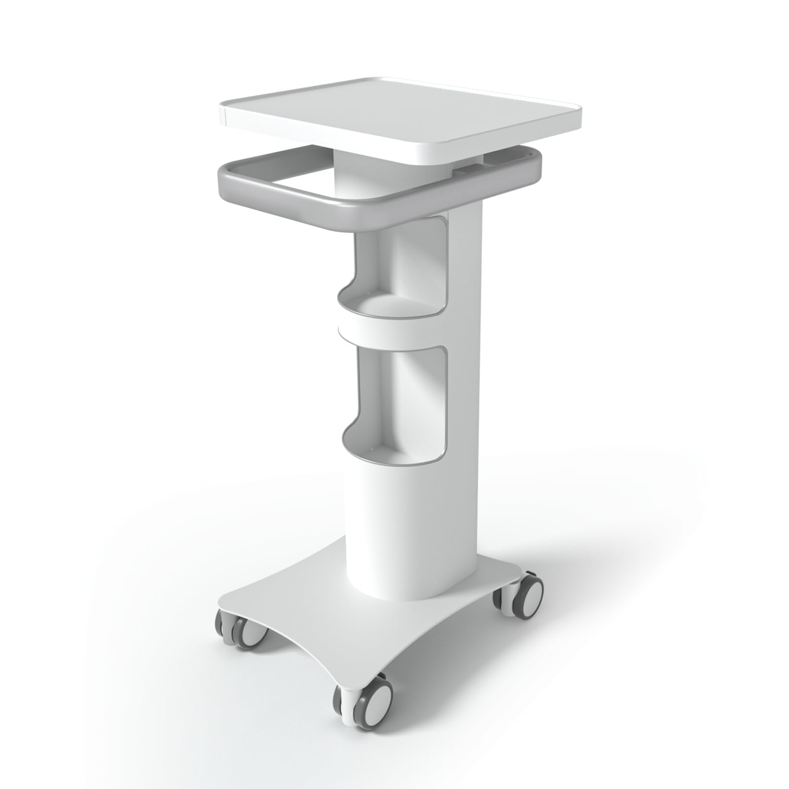BEWISER Medizinischer Trolley mit abschließbaren Rädern, 15.7 x 13 Zoll Panel, Mobile Dental Cart für Kliniken