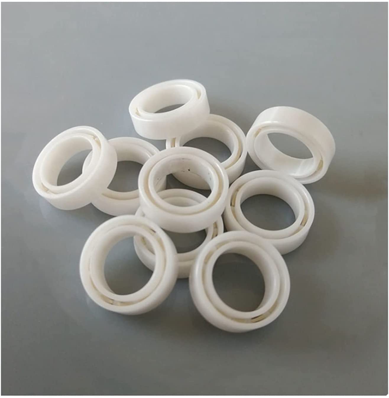 JGNAYRKJQI 10Pcs MR128 8x12x3.5mm Full Ceramic Ball Bearing for Fishing Reel ABEC-9 MR128/678 CB Bearings