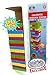 Matty's Mix-Up 60pc Large Colorful Wooden Tumble Tower Deluxe Stacking Game with Storage Bag