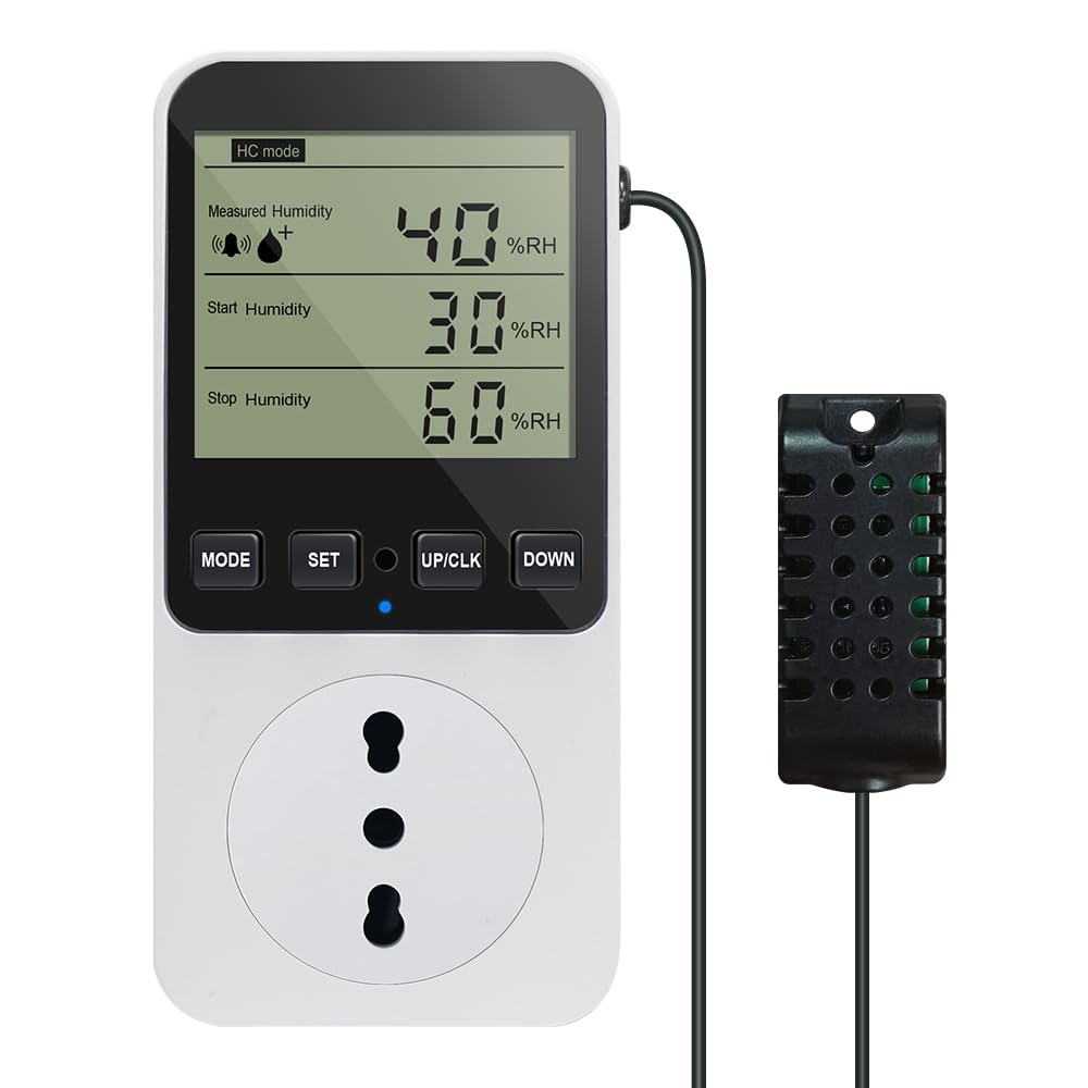 KETOTEK Temperaturregler/Feuchtigkeitsregler Steckdose 230V mit Fühler