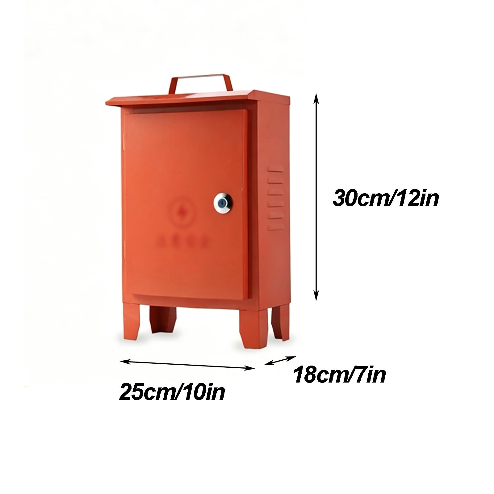 Armario Electrico de Acero Laminado en Frío, Caja Estanca Exterior Electrica Resistente a la Intemperie, Cuadro Electrico Superficie, IP55, Color Rojo con Asa de Transporte(25x30x18 cm/10x12x7 in)