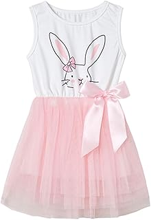 Little Girls Sleeveless Floral Princess Dress Tulle Tutu Sundress - Buy now