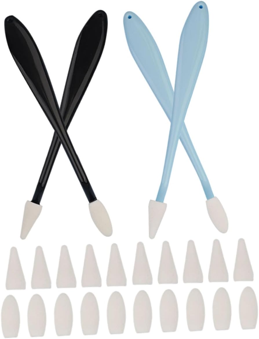 Zerodeko Ergonomic Paper Art Blenders Set with Comfortable Grip Portable Lightweight Drawing Stumps and Erase Sponges for Artists and Students for Highlighting Shading and Texture Creation
