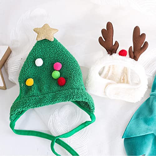 Image of Enakshi Cute Christmas Dog Hat Warm Winter Soft Headdress for Dogs Party Festival White L|Pet Supplies | Dog Supplies | Costumes