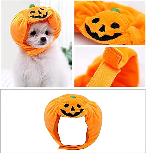 Ypser Halloween Pumpkin Dog Hat Pet Party Costume Cute Puppy Kitten Halloween Cosplay Dress Up Pumpkin Hat, Cat Dog Fancy Party Dress Up Headdress #TOP4