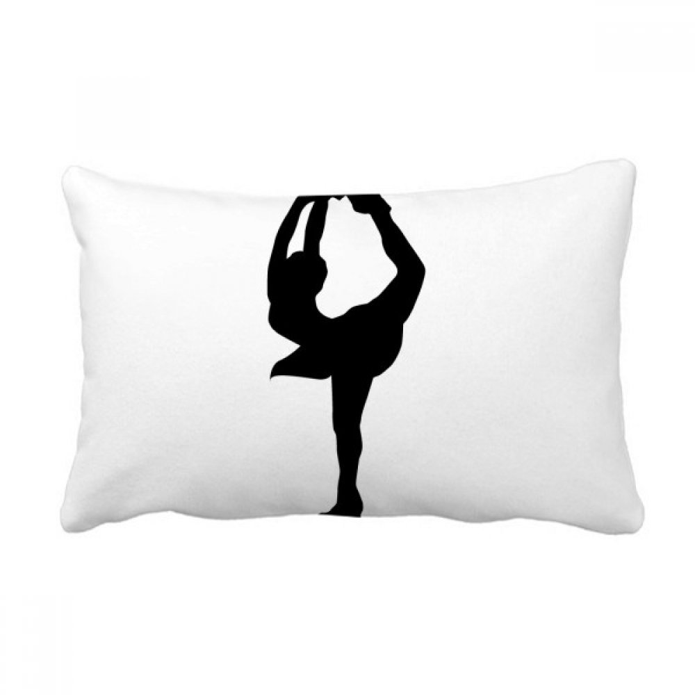 Coussin de patinage silhouette féminine 16x24 oreiller lombaire canapé déco multicolore