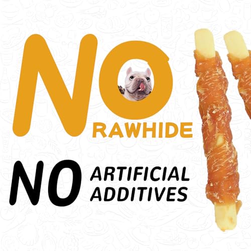 PAWUP Dog Treats Chicken Wrapped Biscuits Pumpkin Sticks, Rawhide Free Soft Chewy w/Taurine, Dog Training Treats,12.5 oz - Thumbnail 5