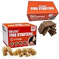 E500 Fire Starter - Natural Fire Starters for Fireplace, Campfires, Chimney, BBQ, Fire Pit & Wood Fireplace - Odorless Pine Firestarter, Charcoal Starter for Grill