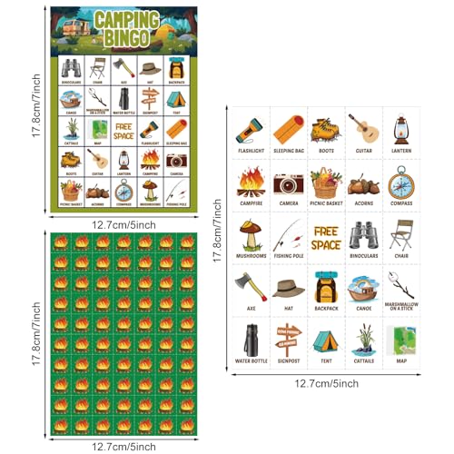 Cartes de bingo de camping pour animer vos soirées sans matériel
