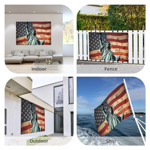 Drapeau Statue de la Liberté pour décoration murale intérieure et extérieure - 7