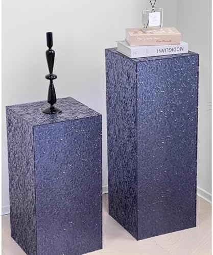 Clear Acrylic Display Stands for Collectibles - Seamless Risers with Hollow Bottoms, Reusable Store Window Decor (20x20x90cm/8x8x36in) for Optimal Visibility