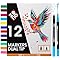 ZENO 12 Set Pennarelli Doppia Punta con Confezione Cartone – Marker Punta Fine e Punta Pennello – Pennarelli Professionali per Adulti, Disegno e Colori - Brush Pen per Artisti, Libri da Colorare