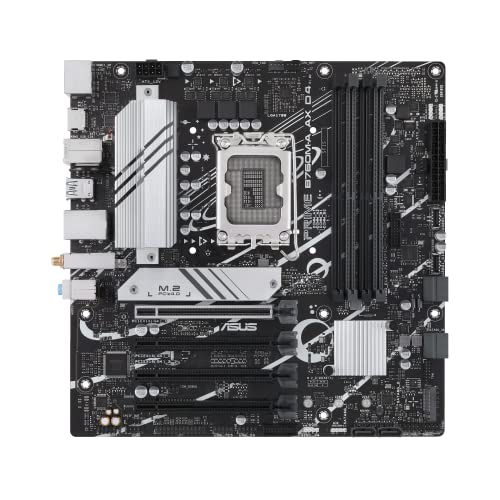 Image of ASUS PRIME B760M-A AX D4 Intel B760 (LGA 1700)(13th and 12th Gen)mATX motherboard,PCIe 4.0,2xM.2 slots,2.5Gb LAN,Wi-Fi 6,DisplayPort, Dual HDMI,rear USB 3.2 Gen 2,front USB 3.2 Gen 1 Type-C, Aura Sync
