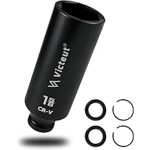 1/2" Drive 1-5/8" Extra Deep Impact Socket,6.3-Inch 160mm Long,6-Point, Heat Treated Cr-V Alloy Steel, One-Piece Forged, No Torque Loss
