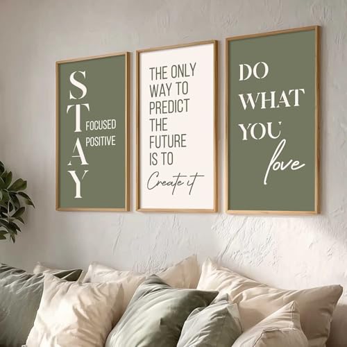 Image of kotart - Painting for wall Hanging | Motivational Quotes Poster With Frame | Quotes Wall Decor Poster With Frames | Wall Hanging Paintings For Office Living Room Bedroom Set of 3 (10x19 inch, B)