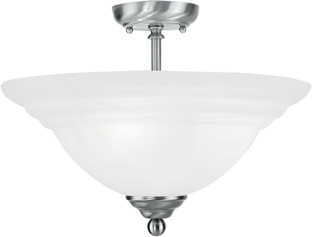 Holiday Deals 🛒 Livex Lighting 4258-91 North Port 3 Light Brushed Nickel Flush Mount with White Alabaster Glass Exclusive Discount 60% Price Livex Lighting 4258-91 North Port 3 Light Brushed Nickel Flush Mount with White Alabaster Glass