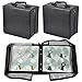 Gotobuy 2 Set 400 Capacity CD/DVD Media Carrying Case Heavy Duty DVD Wallet Binder Organizer with Attached Handle - Black